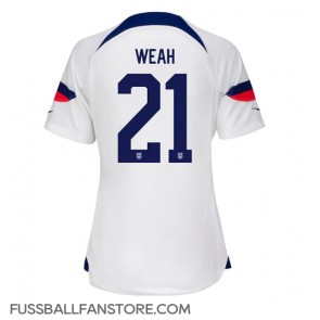 Vereinigte Staaten Timothy Weah #21 Replik Heimtrikot Damen WM 2022 Kurzarm